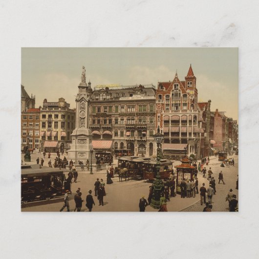 Dam Square, Amsterdam, Nederland Briefkaart (Voorkant)