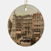 Dam Square, Amsterdam, Nederland Keramisch Ornament (Links)