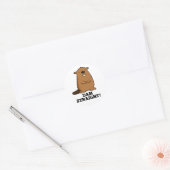 Dam Straight Sassy Beaver Pun Ronde Sticker (Envelop)