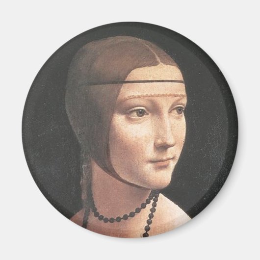 Dama con ermellino Da Vinci Fine Art Magneet (Voorkant)