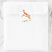 Dama Gazelle Ronde Sticker (Tas)