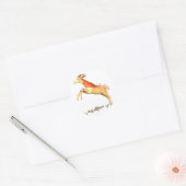 Dama Gazelle Ronde Sticker (Envelop)