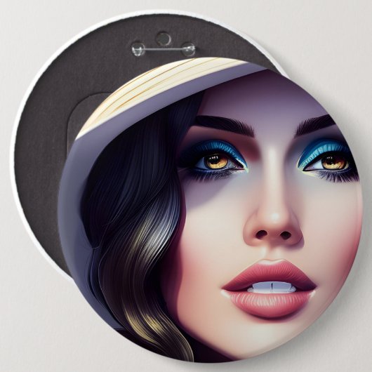 DAMA RONDE BUTTON 6,0 CM (Voorkant /achterkant)