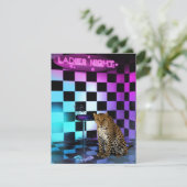 Damacht Club Leopard Event Party Kaart (Staand voorkant)