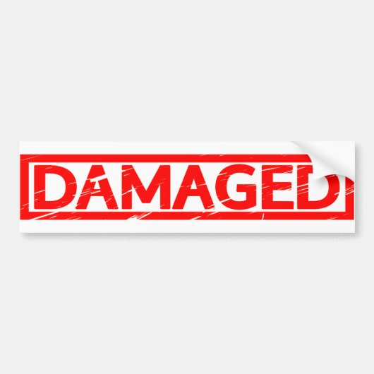 Damage Stamp Bumpersticker (Voorkant)