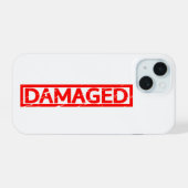 Damage Stamp iPhone 15 Case (Achterkant horizontaal)