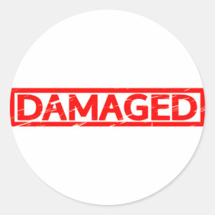 Damage Stamp Ronde Sticker