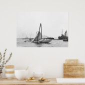 Damaged Racing Yacht, 1899 Poster (Keuken)