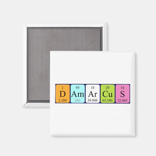 Damarcus periodieke table name magnet (Voorkant / Achterkant)