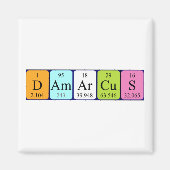 Damarcus periodieke table name magnet (Voorkant)