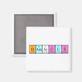 Damarcus periodieke table name magnet (Voorkant / Achterkant)
