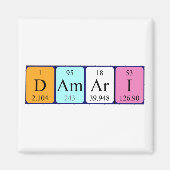 Damari periodiek tabelnaam magnet (Voorkant)