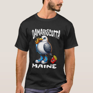 Damariscotta Maine Grappige Zeemeeuw Franse Friete T-shirt