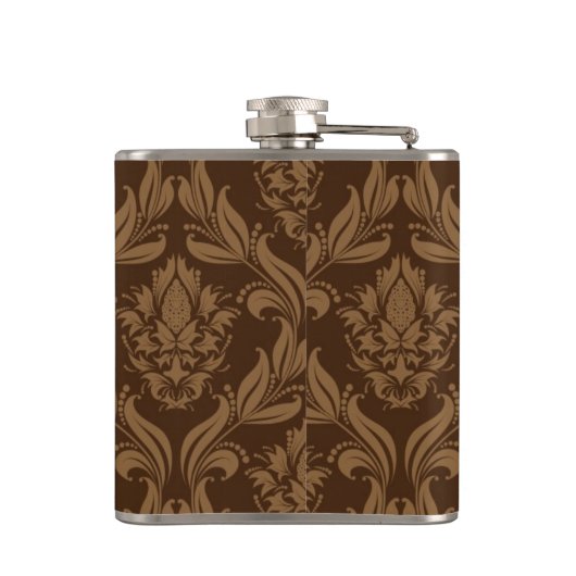 Damasachtergrond 2 heupfles (Achterkant)