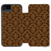 Damasachtergrond 2 incipio iPhone portemonnee hoesje (Agenda Open)