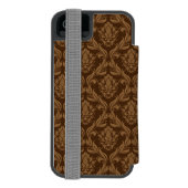 Damasachtergrond 2 incipio iPhone portemonnee hoesje (Agenda Achterkant)