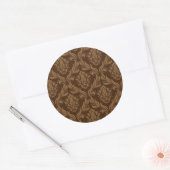 Damasachtergrond 2 ronde sticker (Envelop)