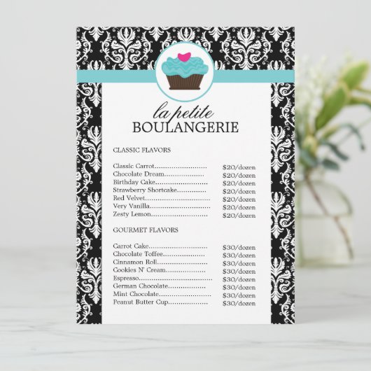  Damasbakkerijprijslijst (Staand voorkant)