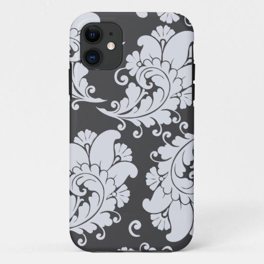 Damasbedekking met  paisleyveren Case-Mate iPhone case (Achterkant)