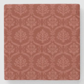 Damasbehang 3 stenen onderzetter (Voorkant)