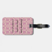 Damasbehang 4 bagagelabel (Achterkant horizontaal)