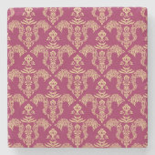 Damasbehang 4 stenen onderzetter (Voorkant)