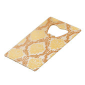 Damasbehang 5 creditkaart flessenopener (Voorkant Gekanteld)