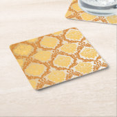 Damasbehang 5 kartonnen onderzetters (Schuin)