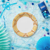 Damasbehang 5 papieren bordje (Feest)