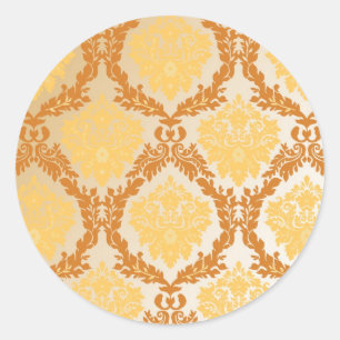 Damasbehang 5 ronde sticker