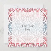  Damasbehangsel - blauw violet rood (Achterkant)