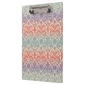 Damasbehangsel - blauw violet rood Klembord (Links)