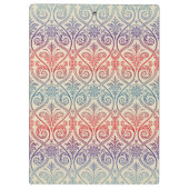 Damasbehangsel - blauw violet rood Klembord (Achterkant)