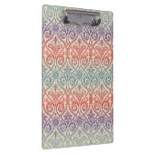 Damasbehangsel - blauw violet rood Klembord (Rechts)