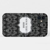 Damasbehangselpapier - wit + je achtergrond. Case-Mate iPhone Case (Achterkant (horizontaal))