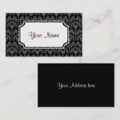  Damasbehangselpapier - wit + je achtergrond. Visitekaartje (Voorkant / Achterkant)