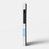 Damasblauw en crèmeblauw hoesje (Achterkant / Links)