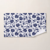 Damasblauw en witte damkers bad handdoek (Handdoek)