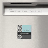 Damasblauw sparen de Datum Magnet (Insitu (Vaatwasser))