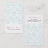 Damasblauw Visitekaartje (Voorkant / Achterkant)