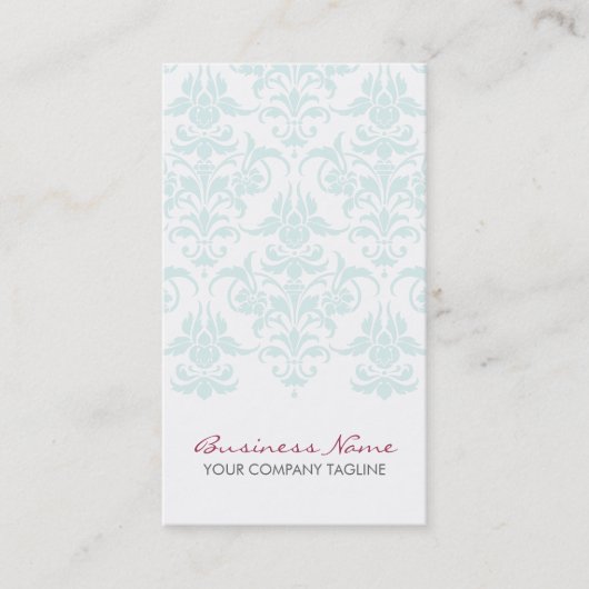 Damasblauw Visitekaartje (Voorkant)