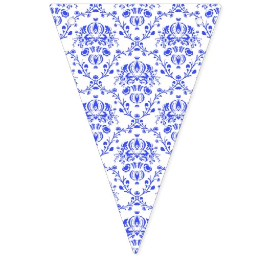 Damasblauw-witte stekelbaars vlaggetjes (Tweede vlag)