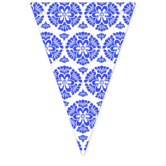 Damasblauw-witte stekelbaars vlaggetjes (Eerste vlag)