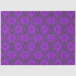Damasblazer Paars Violet Floral Patroon Tissuepapier