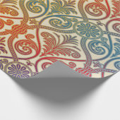  Damascus Contour Wallpaper - blauw violet rood Cadeaupapier (Hoek)