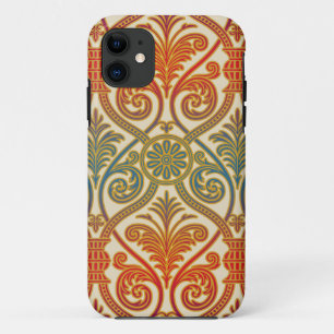 Damascus Contour Wallpaper - blauw vioolrood iPhone 11 Hoesje