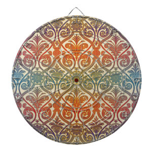 Damascus Contour Wallpaper - blauw vioolrood Dartbord