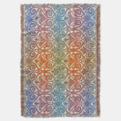 Damascus Contour Wallpaper - blauw vioolrood Deken (Voorkant Verticaal)