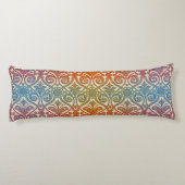  Damascus Contour Wallpaper - blauw vioolrood Lichaamskussen (Achterkant)
