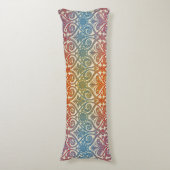  Damascus Contour Wallpaper - blauw vioolrood Lichaamskussen (Voorkant Verticaal)